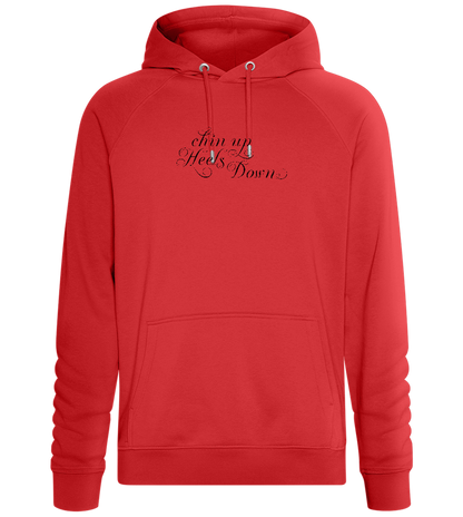 Chin Up Heels Down Design - Comfort unisex hoodie_RED_front