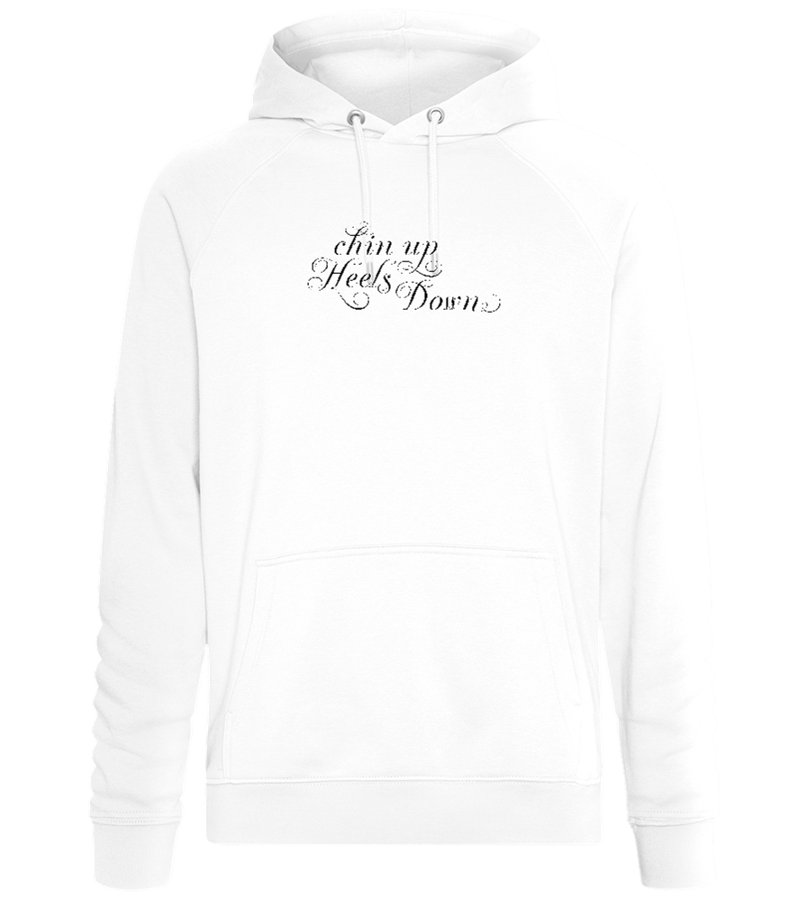 Chin Up Heels Down Design - Comfort unisex hoodie_WHITE_front