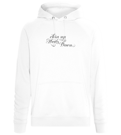 Chin Up Heels Down Design - Comfort unisex hoodie_WHITE_front