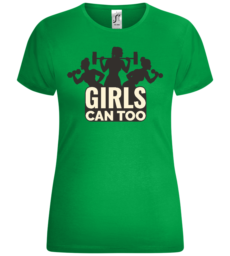 Girls Can Too Design - Comfort women's t-shirt_MEADOW GREEN_front