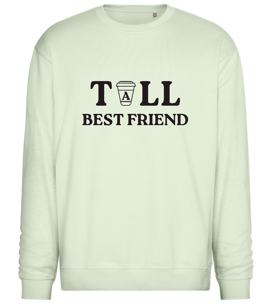 The Tall Best Friend Design - Comfort Essential Unisex Sweater_CREAMY GREEN_front