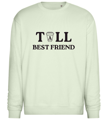 The Tall Best Friend Design - Comfort Essential Unisex Sweater_CREAMY GREEN_front