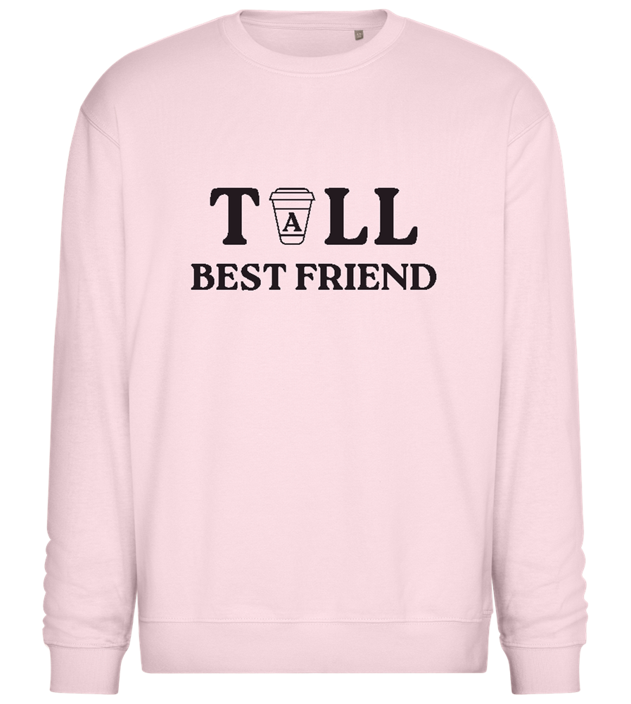 The Tall Best Friend Design - Comfort Essential Unisex Sweater_LIGHT PEACH ROSE_front