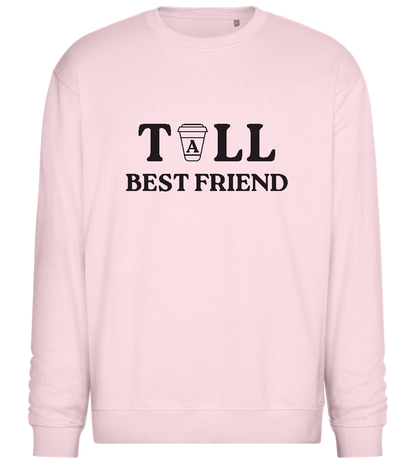 The Tall Best Friend Design - Comfort Essential Unisex Sweater_LIGHT PEACH ROSE_front