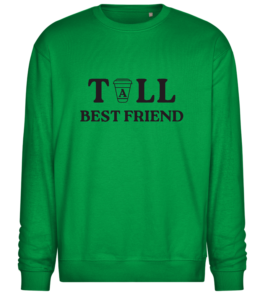 The Tall Best Friend Design - Comfort Essential Unisex Sweater_MEADOW GREEN_front