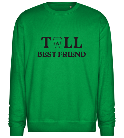 The Tall Best Friend Design - Comfort Essential Unisex Sweater_MEADOW GREEN_front