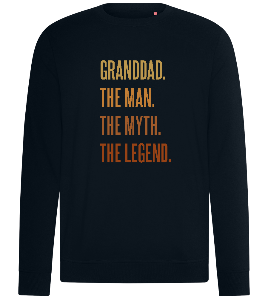 Granddad Man Myth Legend Design - Comfort unisex sweater_BLACK_front