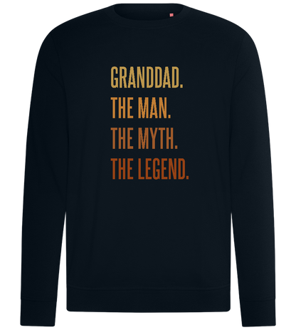 Granddad Man Myth Legend Design - Comfort unisex sweater_BLACK_front