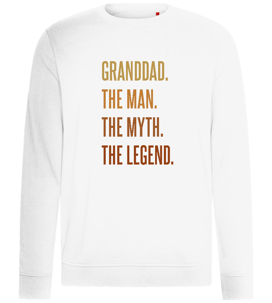 Granddad Man Myth Legend Design - Comfort unisex sweater_WHITE_front