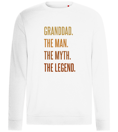 Granddad Man Myth Legend Design - Comfort unisex sweater_WHITE_front