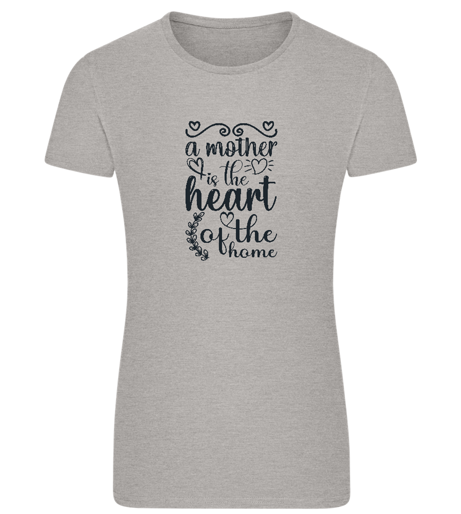 Heart of the Home Design - Comfort women's fitted t-shirt_ORION GREY_front