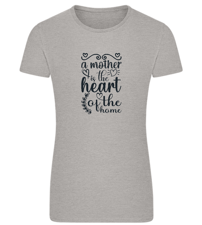 Heart of the Home Design - Comfort women's fitted t-shirt_ORION GREY_front