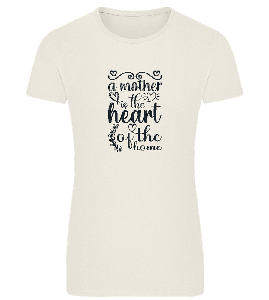 Heart of the Home Design - Comfort women's fitted t-shirt_SILESTONE_front