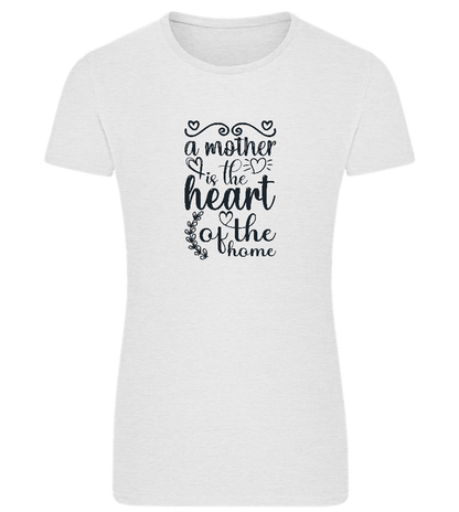 Heart of the Home Design - Comfort women's fitted t-shirt_VIBRANT WHITE_front