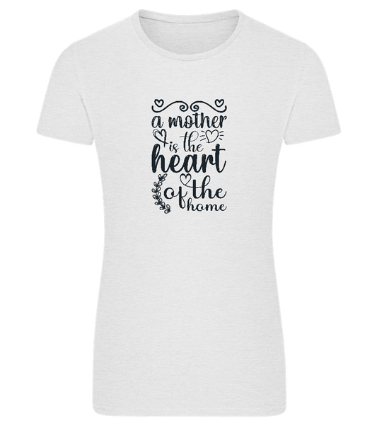 Heart of the Home Design - Comfort women's fitted t-shirt_VIBRANT WHITE_front