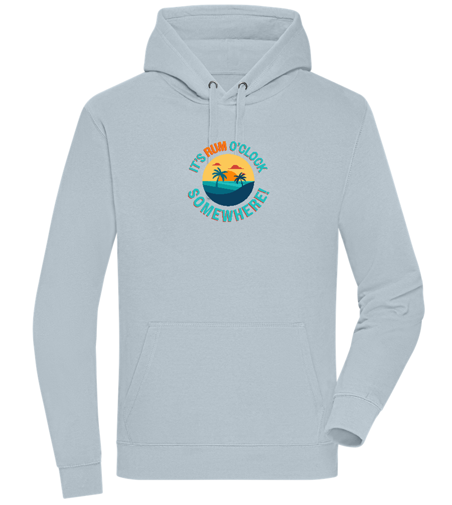 It's Rum O'Clock Design - Premium unisex hoodie_CREAMY BLUE_front