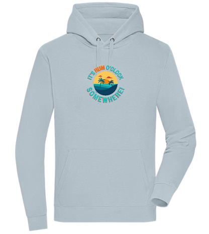 It's Rum O'Clock Design - Premium unisex hoodie_CREAMY BLUE_front