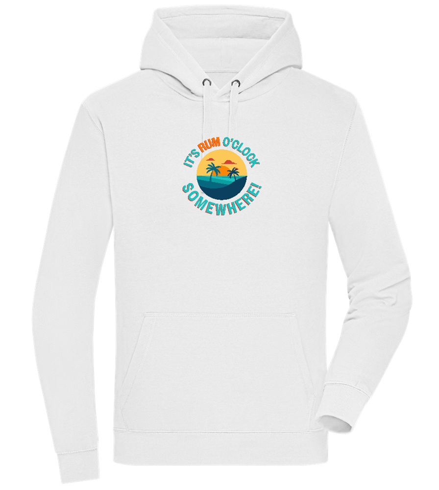 It's Rum O'Clock Design - Premium unisex hoodie_WHITE_front