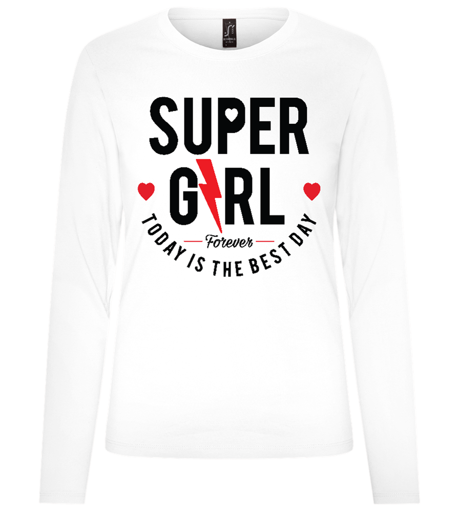 Super GRL Design - Premium Women´s long sleeve t-shirt_WHITE_front