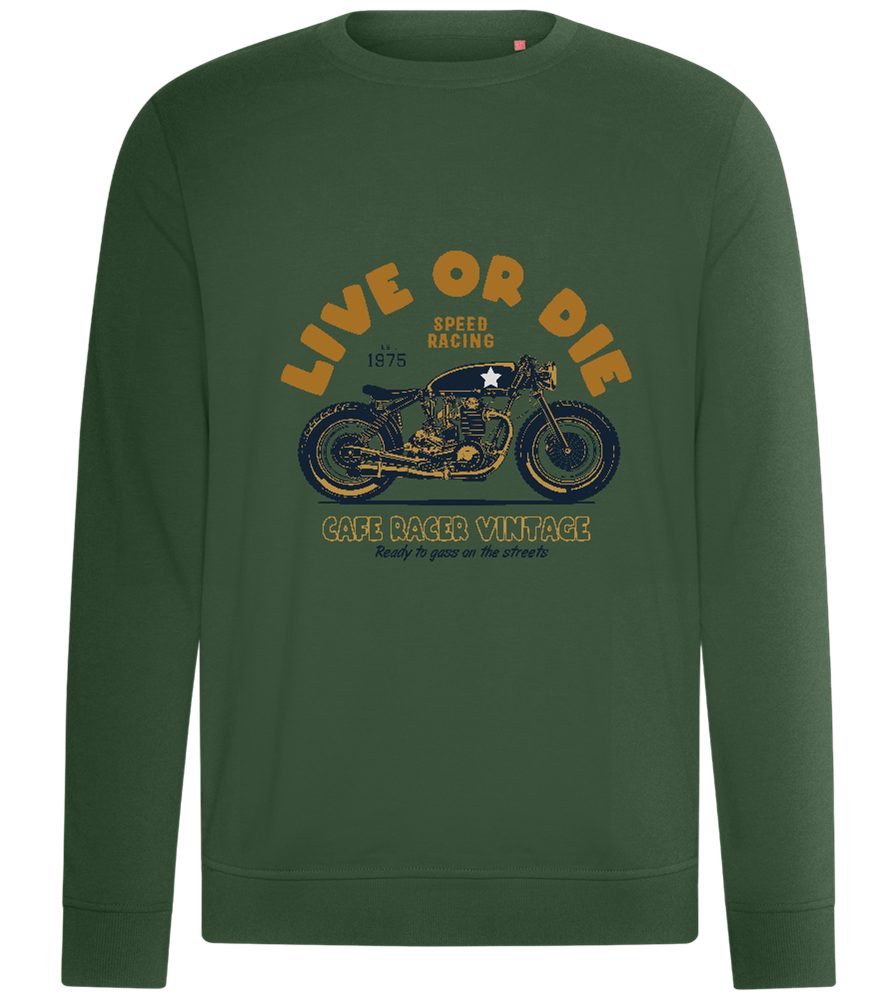 Cafe Racer Motor Design - Comfort unisex sweater_GREEN BOTTLE_front