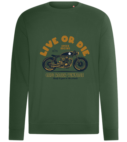 Cafe Racer Motor Design - Comfort unisex sweater_GREEN BOTTLE_front