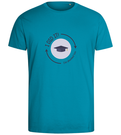 Im Shocked Too Design - Comfort men's fitted t-shirt_TURQUOISE_front