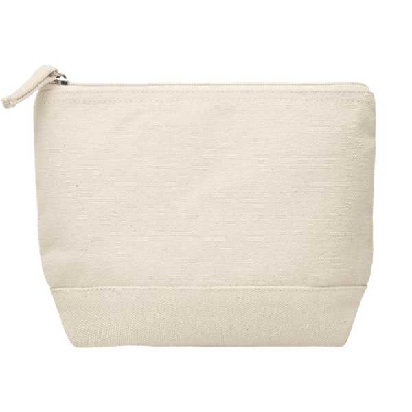 Bicolour Cotton Cosmetic Bag_BEIGE_front