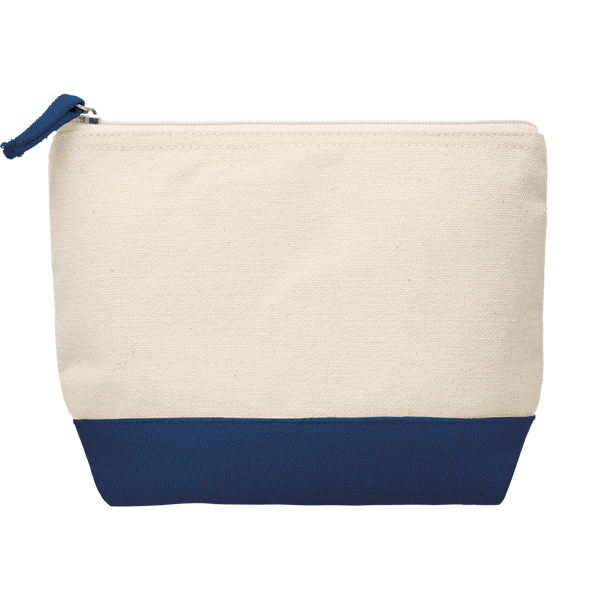 Bicolour Cotton Cosmetic Bag_BLUE_front