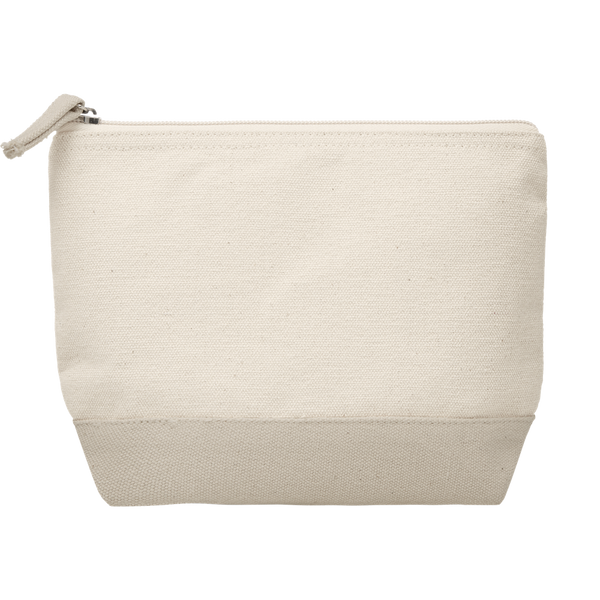 Bicolour Cotton Cosmetic Bag_GREY_front