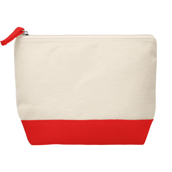Bicolour Cotton Cosmetic Bag_RED_front