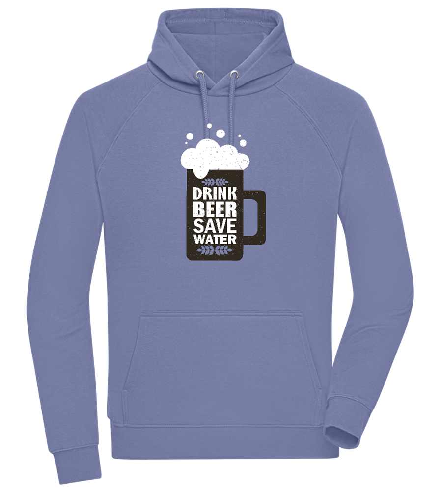 Drink Beer Save Water Beer Mug Design - Comfort unisex hoodie_BLUE_front