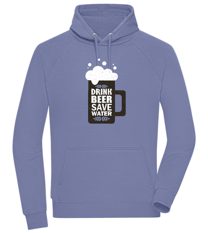 Drink Beer Save Water Beer Mug Design - Comfort unisex hoodie_BLUE_front