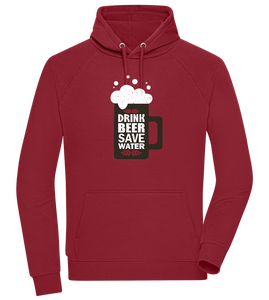 Drink Beer Save Water Beer Mug Design - Comfort unisex hoodie