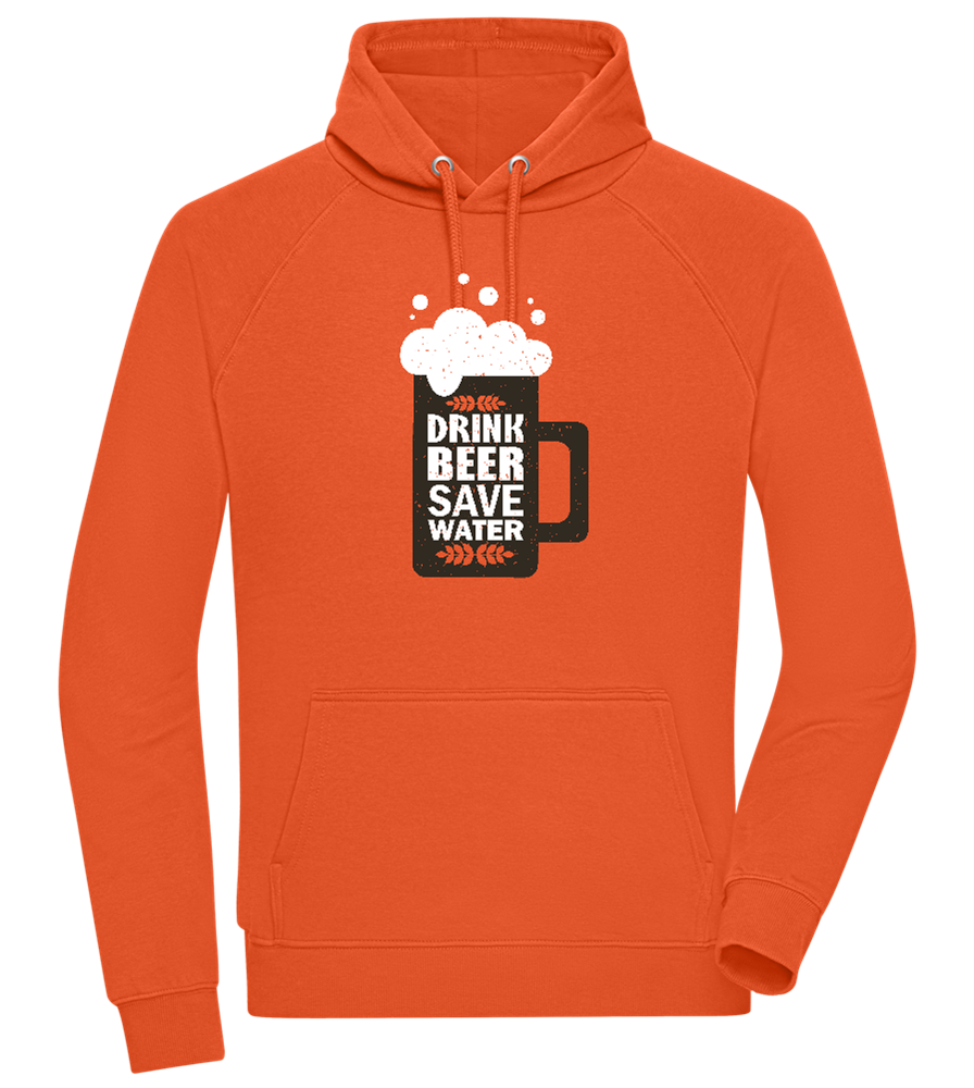 Drink Beer Save Water Beer Mug Design - Comfort unisex hoodie_BURNT ORANGE_front