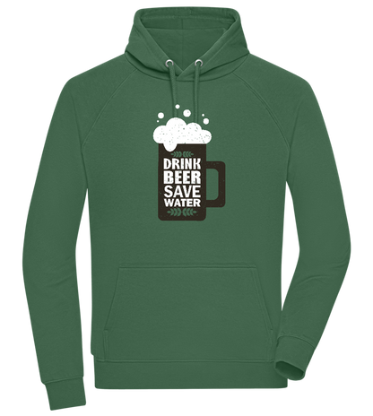 Drink Beer Save Water Beer Mug Design - Comfort unisex hoodie_GREEN BOTTLE_front