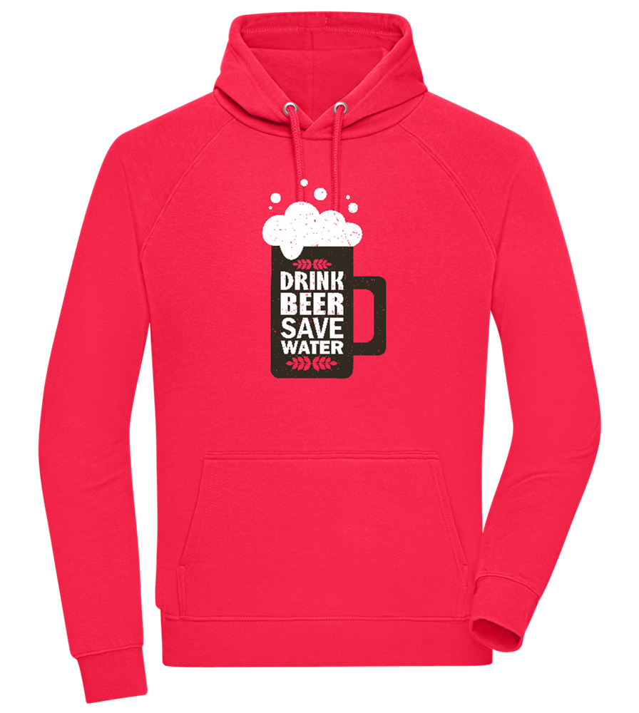 Drink Beer Save Water Beer Mug Design - Comfort unisex hoodie_RED_front