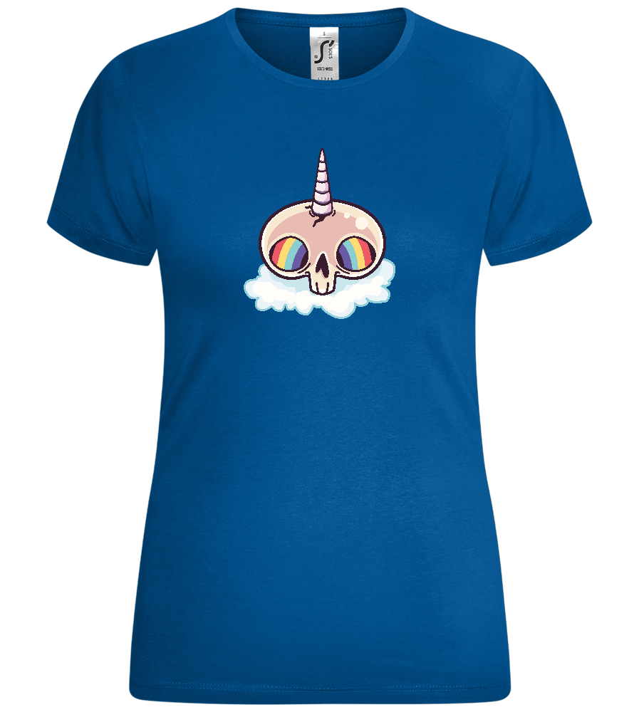 Skull Rainbow Unicorn Design - Comfort women's t-shirt_ROYAL_front