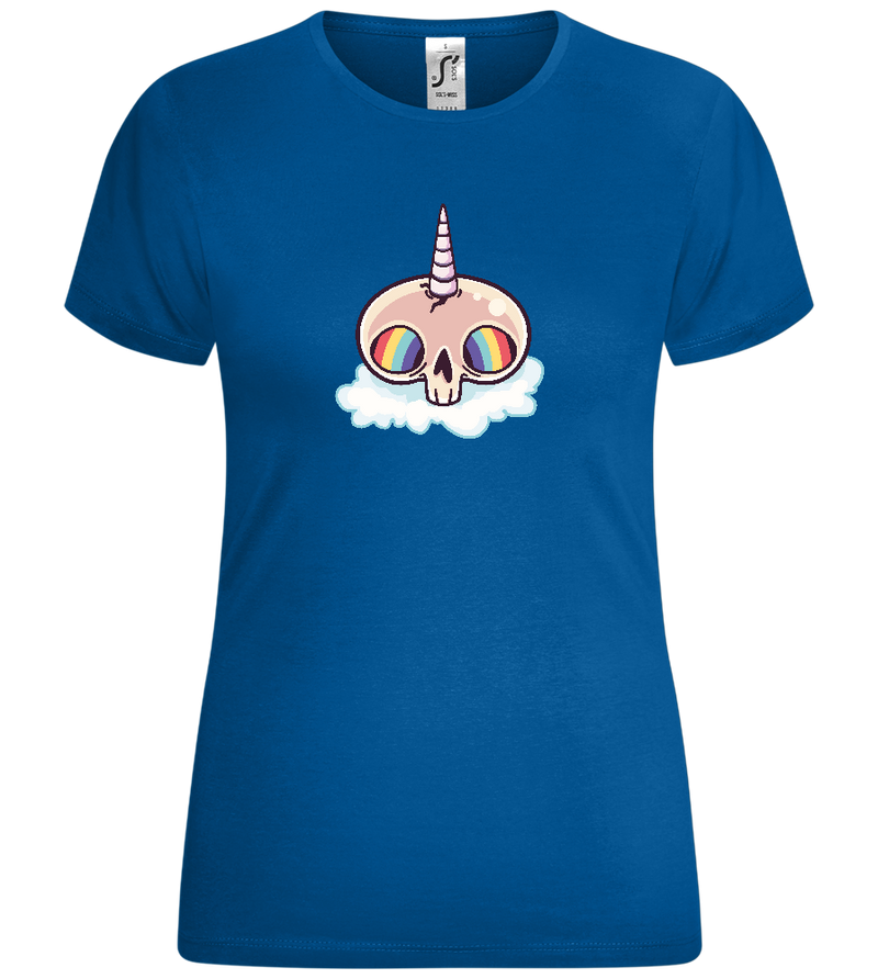 Skull Rainbow Unicorn Design - Comfort women's t-shirt_ROYAL_front