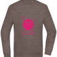 Distorted Pink Smiley Design - Comfort Essential Unisex Sweater_CHARCOAL CHIN_front