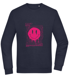 Distorted Pink Smiley Design - Comfort Essential Unisex Sweater