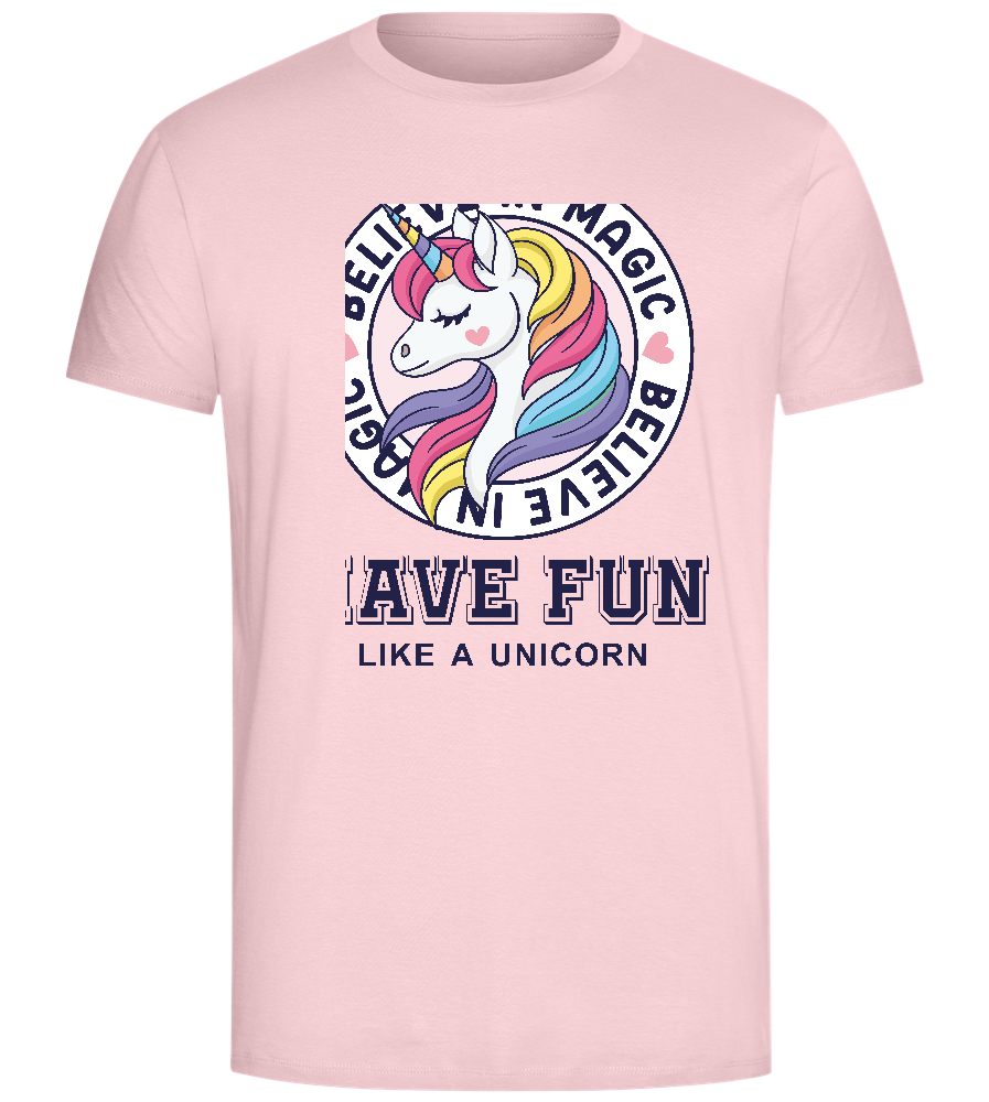 Believe in Magic Unicorn Design - Comfort Unisex T-Shirt_CANDY PINK_front