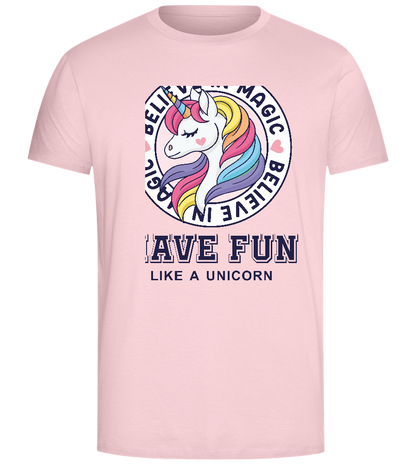 Believe in Magic Unicorn Design - Comfort Unisex T-Shirt_CANDY PINK_front