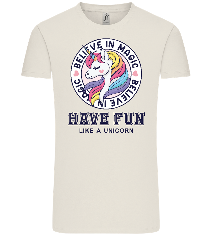 Believe in Magic Unicorn Design - Comfort Unisex T-Shirt_ECRU_front