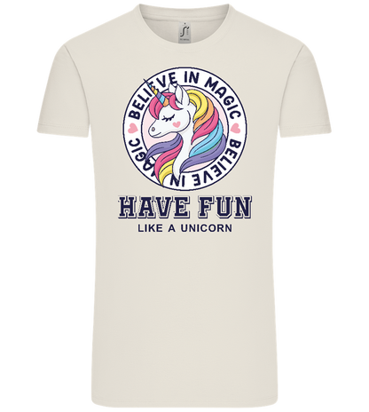 Believe in Magic Unicorn Design - Comfort Unisex T-Shirt_ECRU_front