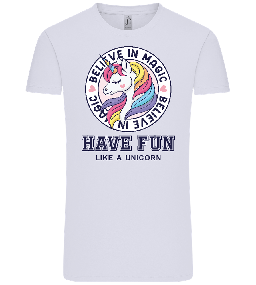 Believe in Magic Unicorn Design - Comfort Unisex T-Shirt_LILAK_front