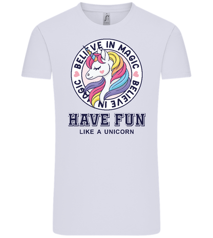 Believe in Magic Unicorn Design - Comfort Unisex T-Shirt_LILAK_front