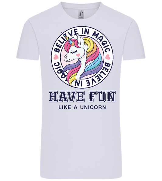 Believe in Magic Unicorn Design - Comfort Unisex T-Shirt_LILAK_front