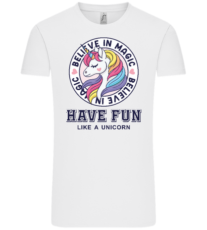 Believe in Magic Unicorn Design - Comfort Unisex T-Shirt_WHITE_front