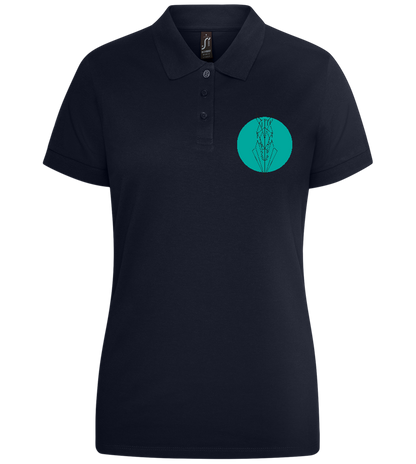 Horsehead Icon Design - Premium women's polo shirt_FRENCH NAVY_front