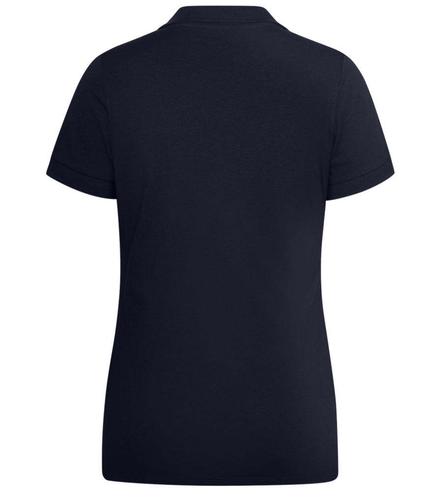 Horsehead Icon Design - Premium women's polo shirt_FRENCH NAVY_back